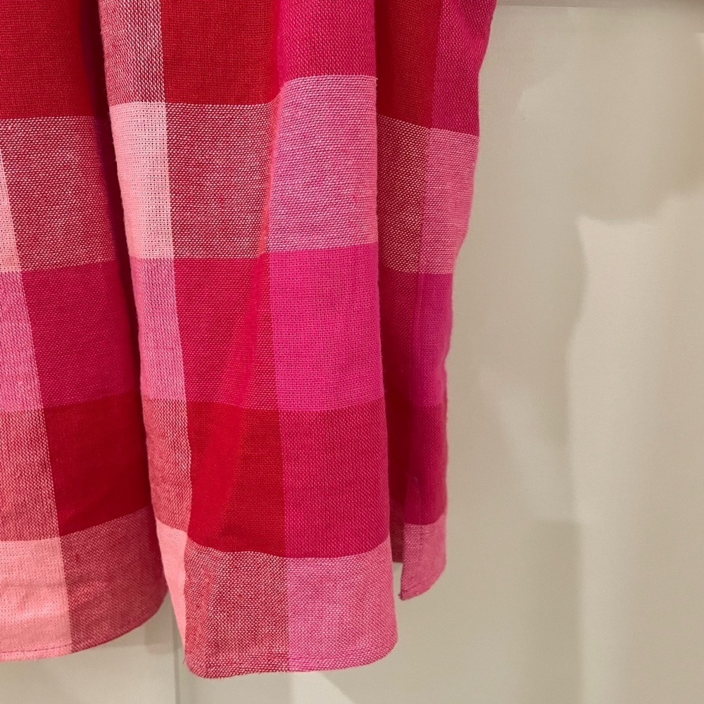 kate spade Pink and Red Plaid Ruffle Sleeve Blouse EUC - Picture 10 of 13